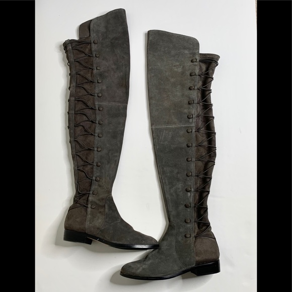 Vince Camuto Shoes - Vince Camuto Grey Croatia Over the Knee Boots 8